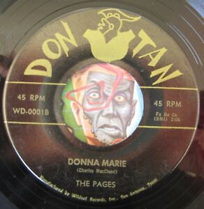 HEAR Pages 45 Donna Marie/Wind DON TAN NM- doo wop R&B bopper