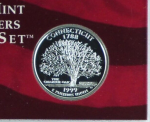 1999 S CONNECTICUT *90% SILVER PROOF STATE QUARTER MINT From Proof Set  #1