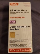 Rugby Nicotine Gum 4 mg 50 Pieces Sugar Free Uncoated original EX. 08/2026