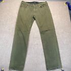 7 for all Mankind Jeans Men's Size 36x34 Standard Green Straight Button Fly FAIR