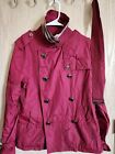 BURBERRY LONDON Trench Coat New Size 12(US) Red Color Pointed Collar Short