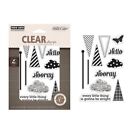 Hero Arts Studio Calico Hooray Banner Pennants Photopolymer Clear Stamps ST509