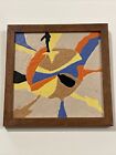 New ListingStriking Tile Painting Abstract Mid Century Modernism Expressionism Mystery Art