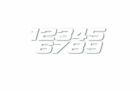 One Industries PHAT Number 6 SIX White Single Digit Plate Decal Racing 3 Pack