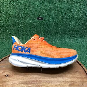 Hoka One One Men's Clifton 9 Orange Blue Running Shoes Size 9 D 1132210 VOIM