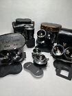 Lot of 5 Mamiya Seikosha-S TLR Lenses: 65mm, 105mm, 135mm, 180mm, 250mm w/ Cases