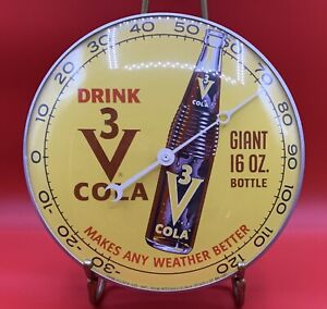 Vintage 3 V COLA- DRINK 3 V COLA PAM THERMOMETER NEW YORK  DATED ‘60’s