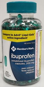 Member's Mark Ibuprofen Softgels, 200mg (400 ct.) Compare to Advil Liquid Gels
