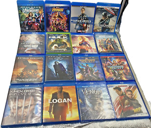Superhero DVDs Marvel DC Movies Comic Book Blu-Ray Lot Bundle Avengers Guardians
