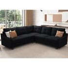 New Listing4 Seats Oversized Modular Sectional Sofa L-Shaped Sofa Convertible Couch