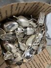 Silver Spoon Bowls & Fork Ends For Crafts Bulk Lots of 20 lbs  Approx 500 pieces