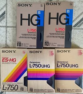 Lot of 5 Pre-Recorded Beta Tapes Sold as Used Blank Sony 