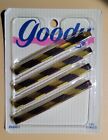 Vintage 1990 Goody 3” Hair Clips Barrettes Tortoise No. 6665