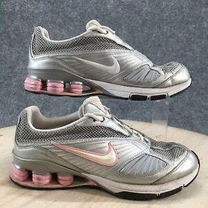 Nike Shoes Womens 8 Shox Athletic Running Low Sneakers 354707-011 Silver Mesh