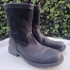 UGG Hartsville Leather Boots Sheepskin Lined Insulated Men’s Size 10 Black