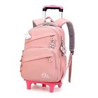 Rolling Backpack for Girls Trolley BookBag with Wheels 2 Wheels Pink-2 Wheels