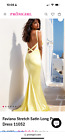 NWT Faviana Light yellow dress. Beautiful open back . Mermaid. Size 00