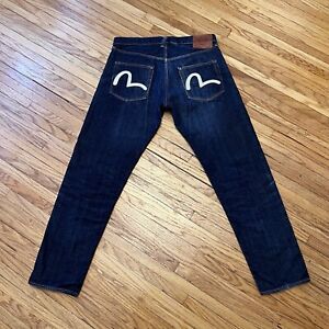 Evisu #2 Chain Stitched Denim Jeans Vtg 38 X 32 Fit Like 36 Selvage Palace 2000