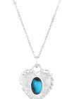 Montana Silversmiths Women's Chiseled Heart Turquoise Necklace  Silver