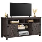 Farmhouse Barn Door TV Stand Entertainment Center Console For 65/60/55 inch TV