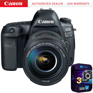 Canon EOS 5D Mark IV DSLR Camera 24-105mm IS II USM Lens +3 Year Protection Pack