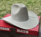 True Vintage 4X Beaver Felt Resistol Western Cowboy Hat 7 1/8 Silverbelly
