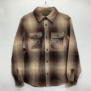 JACHS Men's Premium Shirt Wool Blend Jacket w Inside Pocket ~ Brown ~ M XL XXL