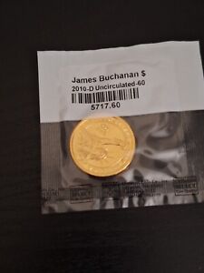 2010 D - James Buchanan Presidential Golden Dollar Coin
