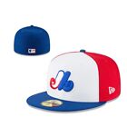 Mens Montreal Expos blue/white embroidery 59FIFTY Fitted Cap MLB Baseball capNEW