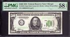 1934 $500 FEDERAL RESERVE NOTE CHICAGO FR.2201-Gdgs PMG CHOICE AU 58 EPQ
