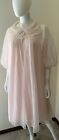 Gossard Artemis 60s Peignoir Gown Set Vintage Lingerie Womens Size M Pink Lace