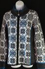 NEW Icelandic Design L Norwegian Style Full Zip Cardigan  Sweater