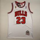 Michael Jordan 1995-96 Basketball Jersey, #23, Embroidered, White, S/M/L/XL/2XL