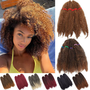 Afro Kinky Bulk Hair Extensions Afro Curly Twist Crochet Braids Ombre as Human