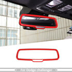 Red Inner Rear View Mirror Cover Trim for Dodge Challenger 15+/Charger 10+/Ram  (For: 2015 Ram 1500)