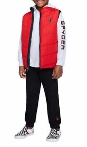 Spyder Kids 3-piece Vest Set Red Vest + Long Sleeve Shirt + Pants Sz 3T,4T,5 NEW
