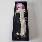 Vintage House Of Global Art Porcelain Collector Doll Circus Clown Black White