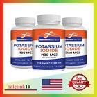 3 Pack - Potassium + Iodide 130Mg Thyroid Support Made in the USA