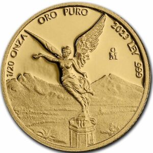 LIBERTAD MEXICO 2023 1/20 oz Proof Gold Coin in Capsule
