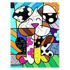 Romero Britto Andy LARGE dog Hand Signed Limited Edition on Canvas Authenticated