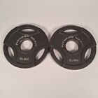Fitness Gear Olympic Barbell Weights - Pair of 5 Lb Grip Plates (10 Lbs Total)