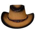 Bull Logo Men's Stylish Cowboy Hat Western Original Genuine Cow Hide Leather