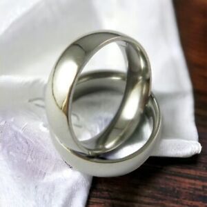 Silver Stainless Steel Ring Comfort Fit Plain Wedding Band 3MM-6MM Sizes 5-12