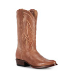 Men's Tan Premium Mad Dog Goat Leather Cowboy Boots - 5 day delivery