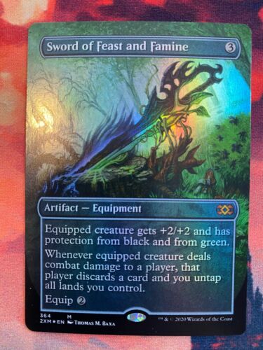 MTG Double Masters Sword of Feast and Famine Borderless Foil