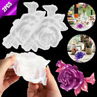 2 PCS Rose Flower Silicone Resin Casting Mold DIY Mould Making Epoxy Craft Tool