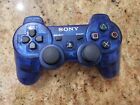 OEM PS3 Controller Dual Shock 3 Clear  Transparent Blue Genuine Sony -  TESTED