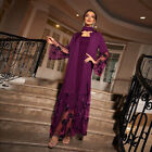 Dubai Women Open Long Dress Hijab Abaya Muslim Kimono Robe Evening Party Gown