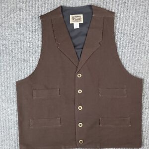 Frontier Classics Vest Mens Large Brown Old West Victorian Single Breasted *d