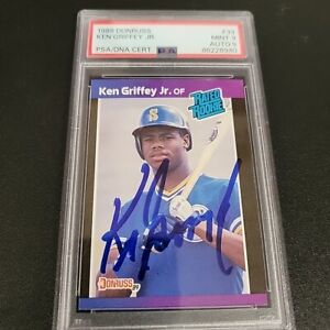 1989 Donruss Baseball Ken Griffey Jr #33 Psa 9/9 Cert # 86228940